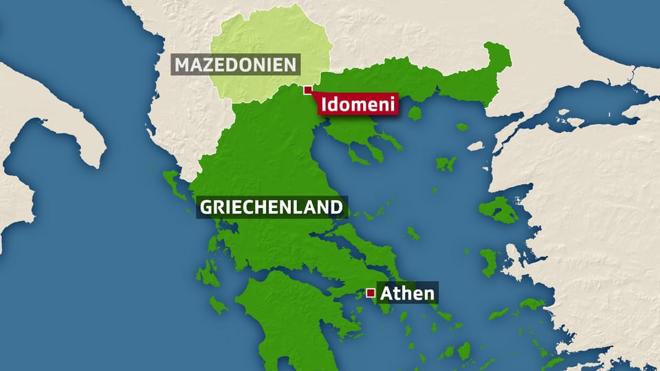 Karte von Griechenland und Mazedonien