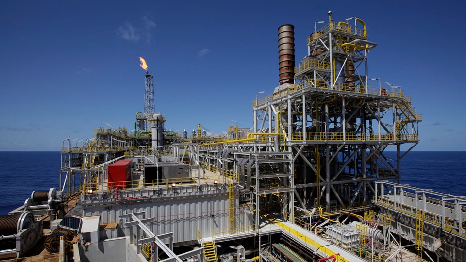Eine Ölförderplattform von Petrobras.