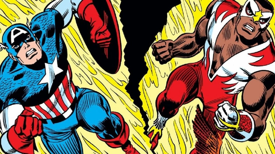 Captain America und The Falcon stürmen nach vorne