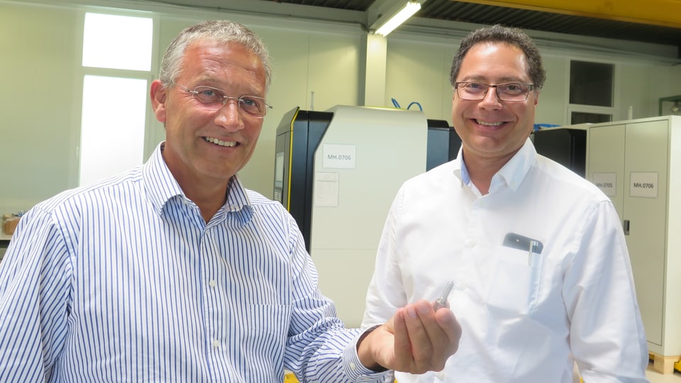 Posalux-CEO René Stössel mit Entwicklungschef Marco Nadalin