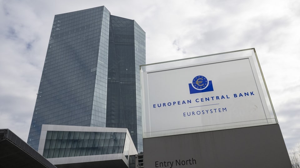 Der Hauptsitz der Europäischen Zentralbank in Frankfurt. 