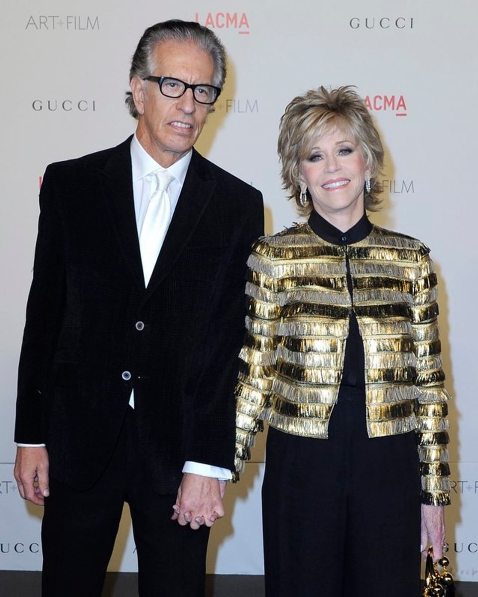 Richard Perry und Jane Fonda auf dem roten Teppich