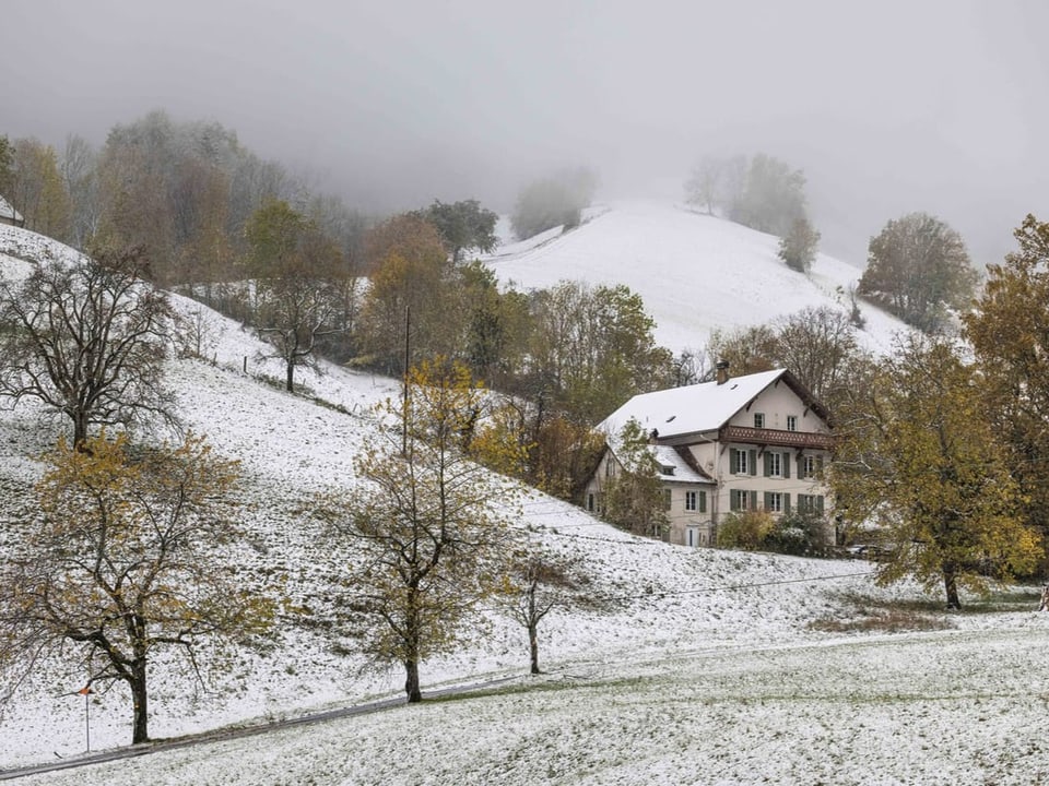 Langenbruck/BL Auch im Baselbiet ist der erste Schnee gefallen
