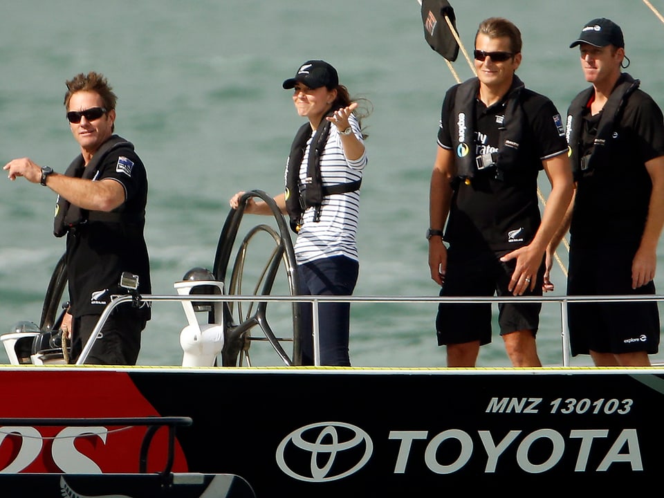 Prinz William und Herzogin Catherine beim Segeln in Auckland.