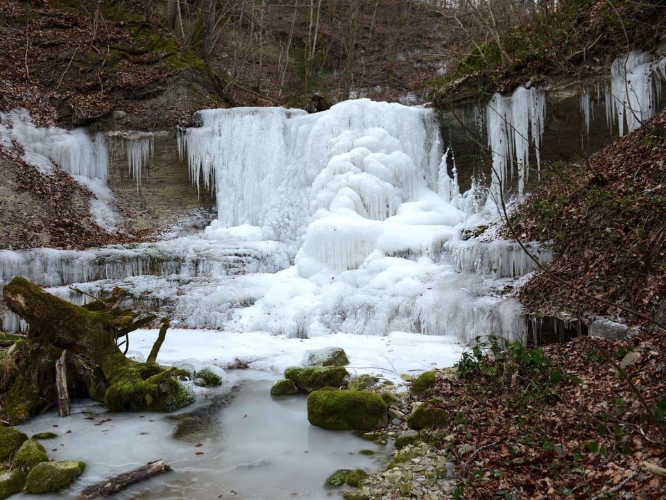 Wasserfall bei Muri im Aargau.