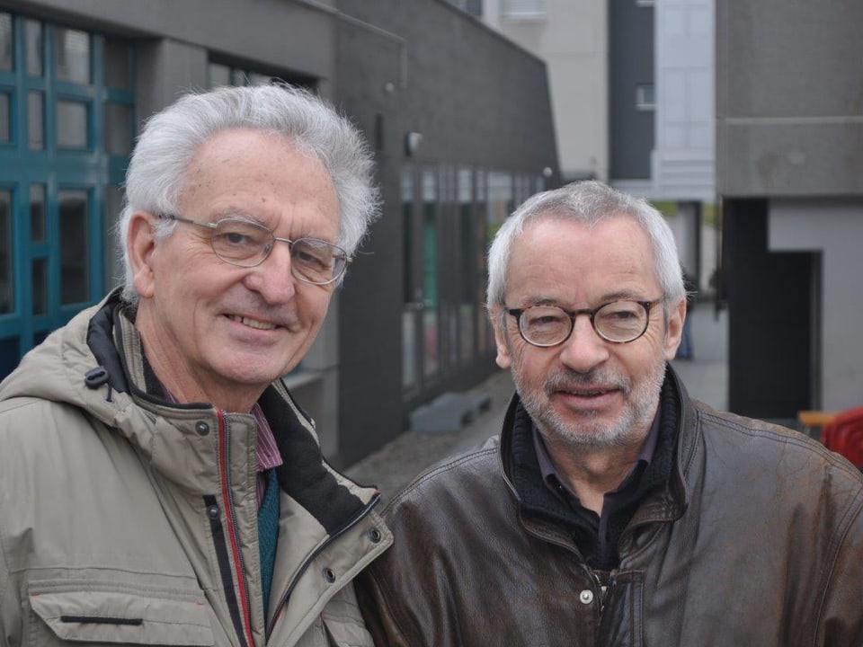 Erwin Nussbaumer und Paul Stulz vom Quartierverein Schönberg.