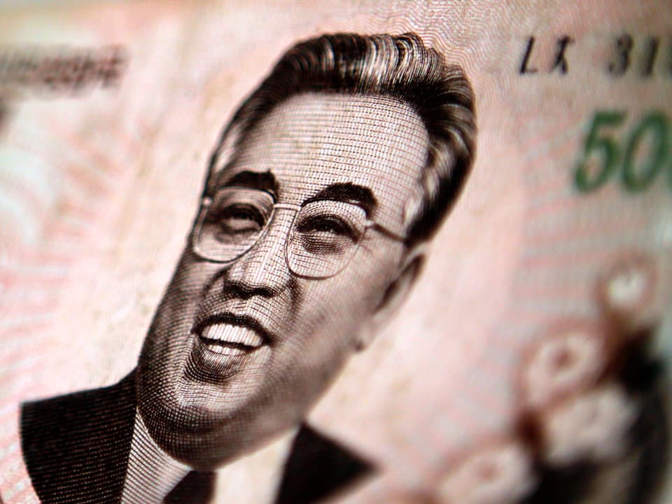 Abbild von Kim Il Sung auf einer Geldnote