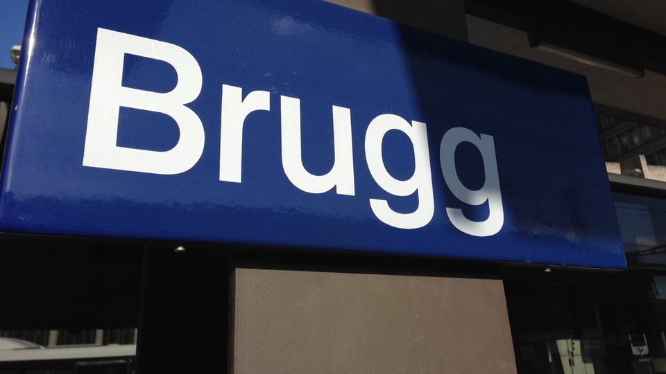 Bahnschild Brugg