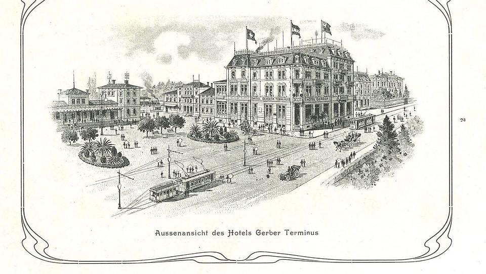 Bild aus einer Broschüre des Hotels (wohl 1910er Jahre)