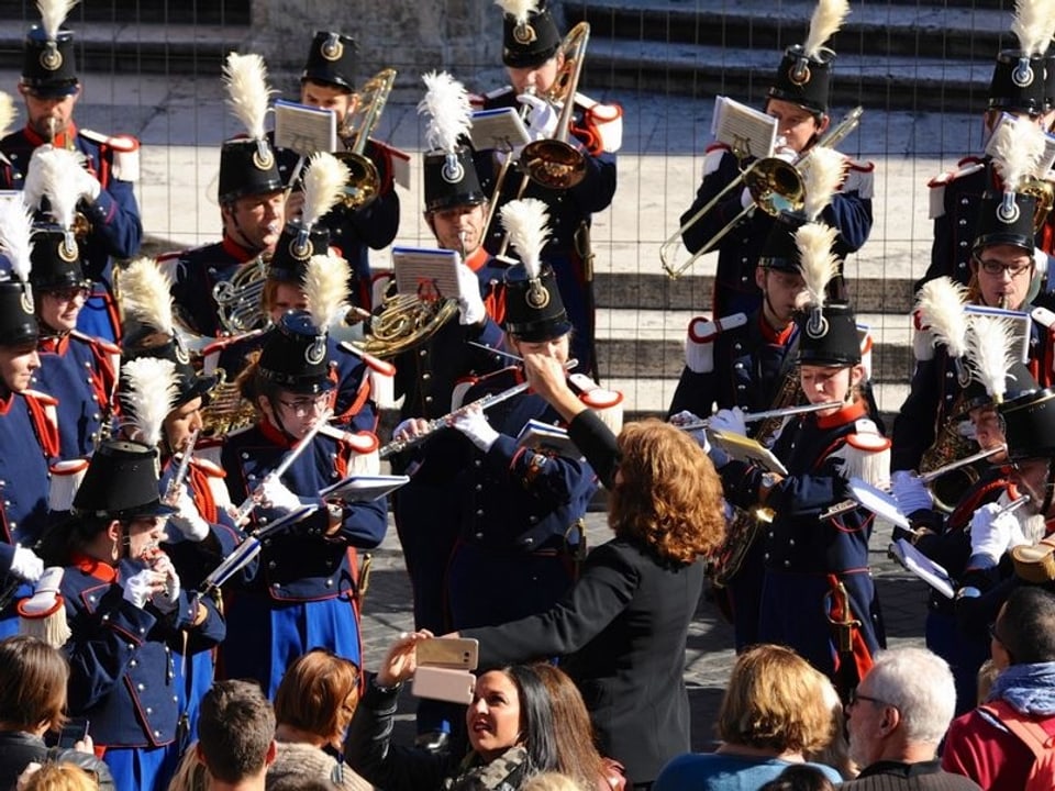 Die Landwehr vor der spanischen Treppe in Rom.