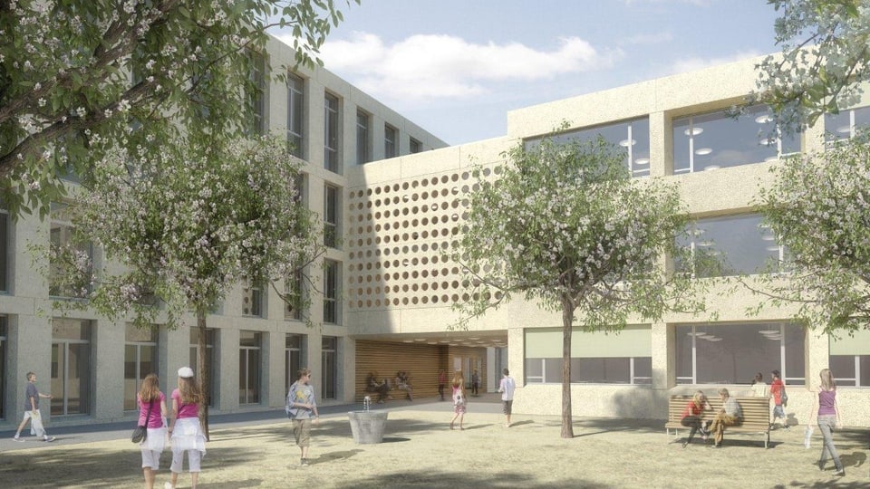 Sieger des Projektwettbewerbs: So soll das neue Schulhaus Zehntenhof in Wettingen dereinst aussehen.