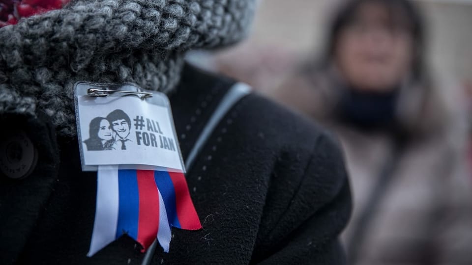 Kundgebung für den ermordeten slowakischen Journalisten Jan Kuciak.