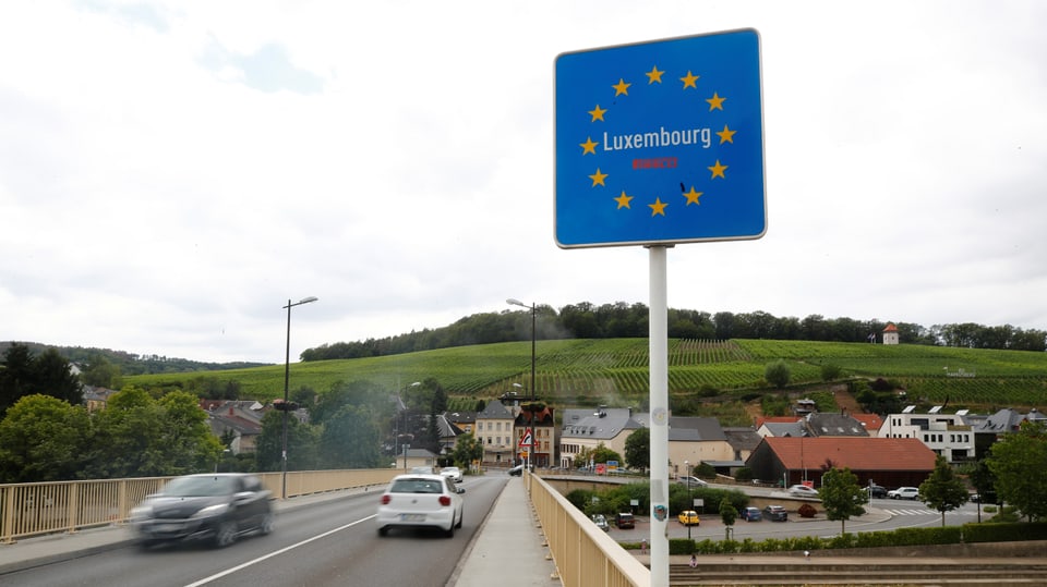 Grenzübergang nach Luxemburg. 