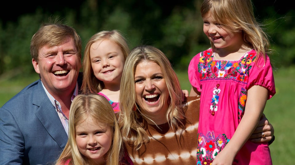 Willem-Alexander, Catharina-Amalia, Ariana, Máxima und Alexia