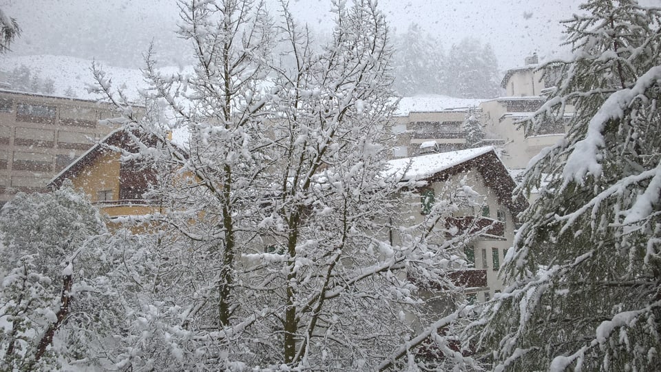 Am 20. Mai schneite es wieder. Für St. Moritz allerdings nicht so aussergewöhnlich.
