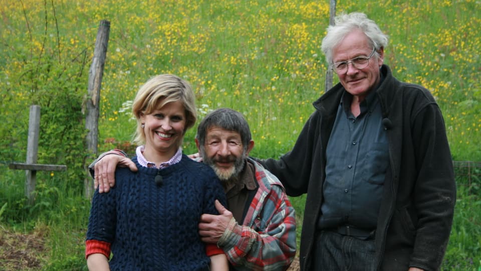 Sabine Dahinden zusammen mit Alois Moser und Walter Flury.