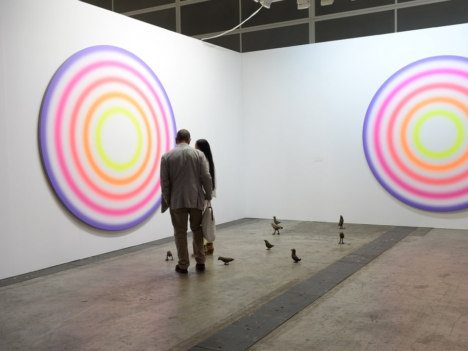 Farbige Zielscheiben - Installation des Schweizer Künstlers Rondinone.