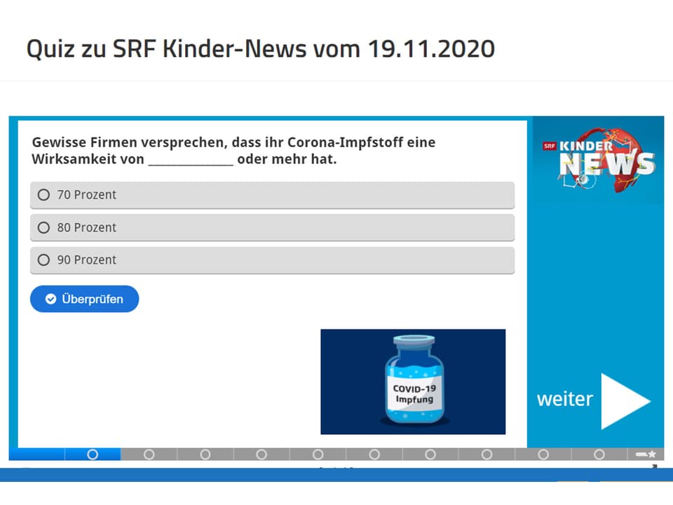 Quiz zu SRF Kindernews