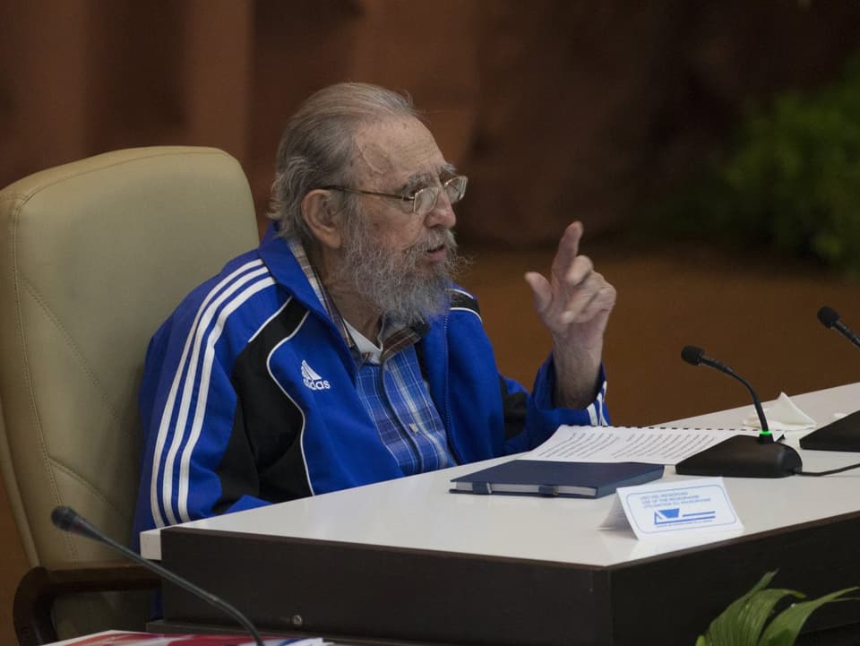 Fidel Castro am Parteikongress in Kuba