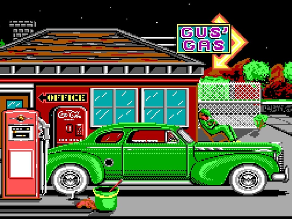 Eine Spielszene aus dem MS-DOS-Game «Street Rod»