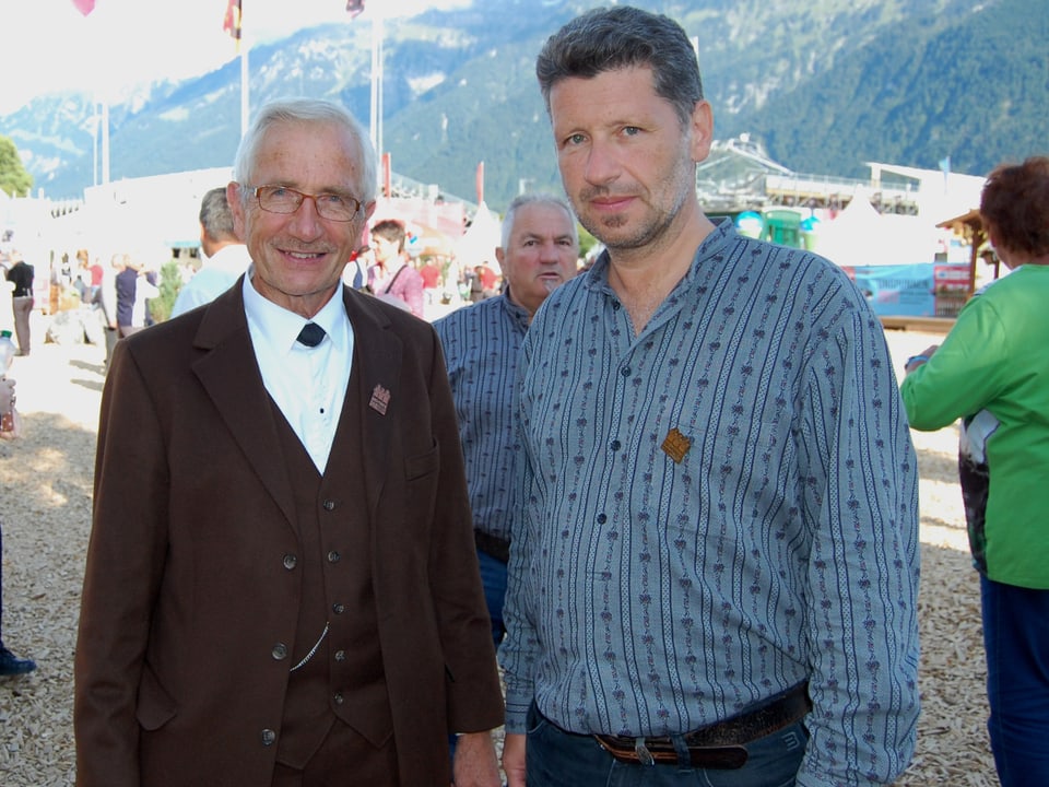 Walter Dietrich Programmchef Unspunen (links) und Volkskultur-Kenner Johannes Schmid-Kunz.