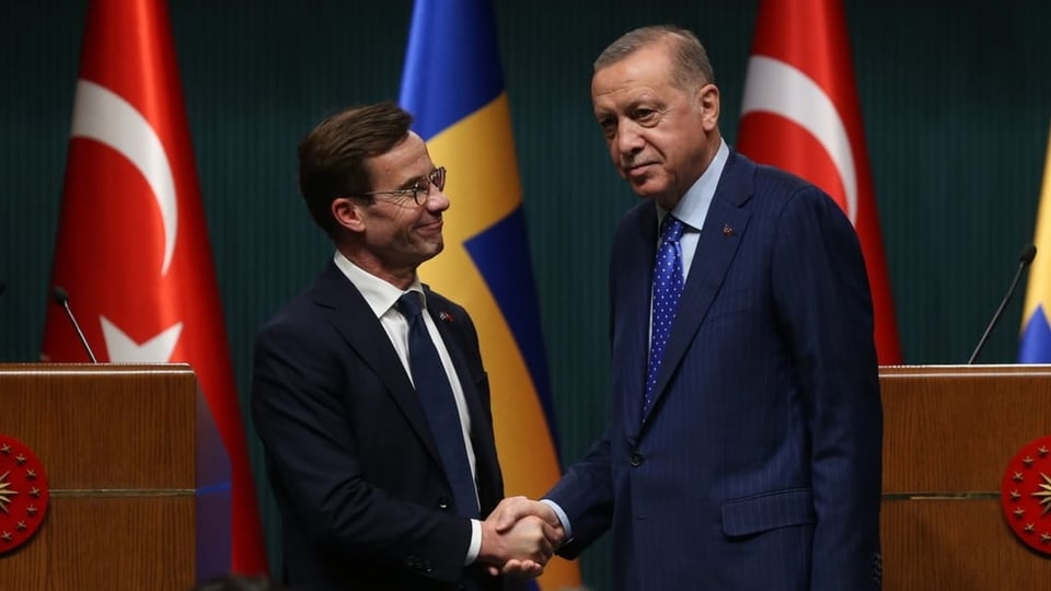 Kristersson und Erdogan.