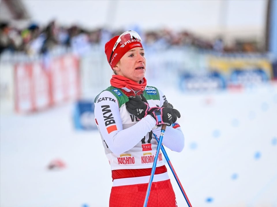 Musste die Segel im Halbfinal streichen Nadine Fähndrich macht ein enttäuschtes Gesicht