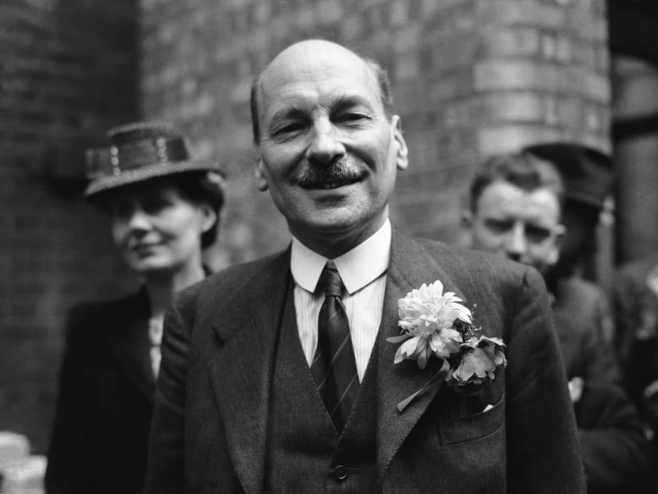 Zu sehen ist Clement Attlee, britischer Premierminister von 1945-51.