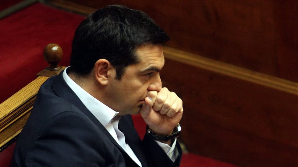 Alexis Tsipras mit nachdenklichem Gesichtsausdruck