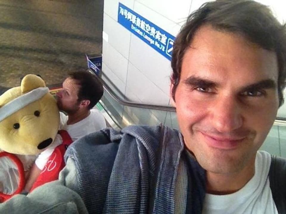 Roger Federer mit Teddy