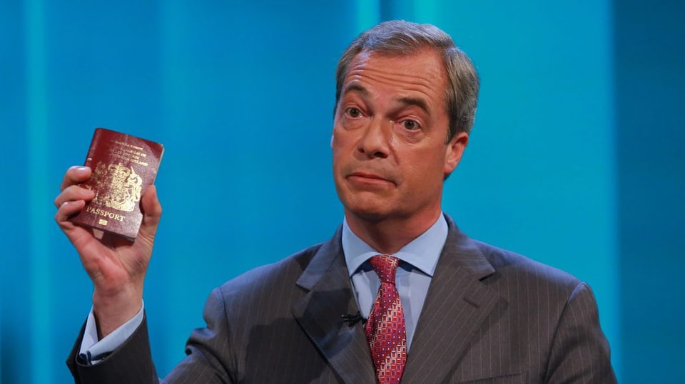 Nigel Farage in der ITV-Fragerunde.
