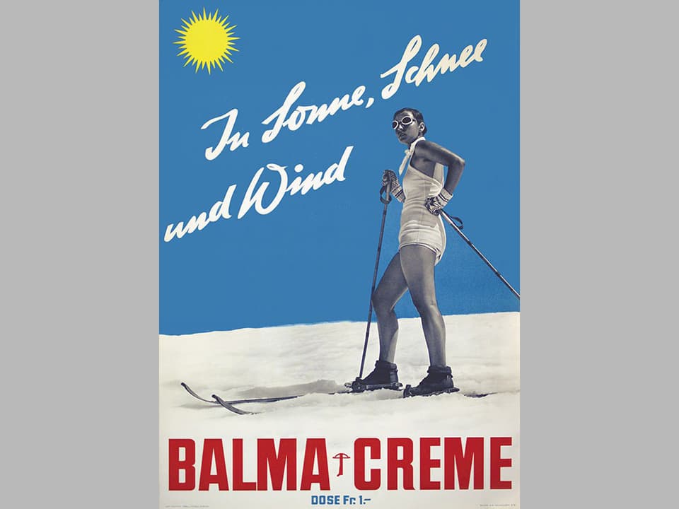 Werbung von 1936 für Balma Sonnencreme