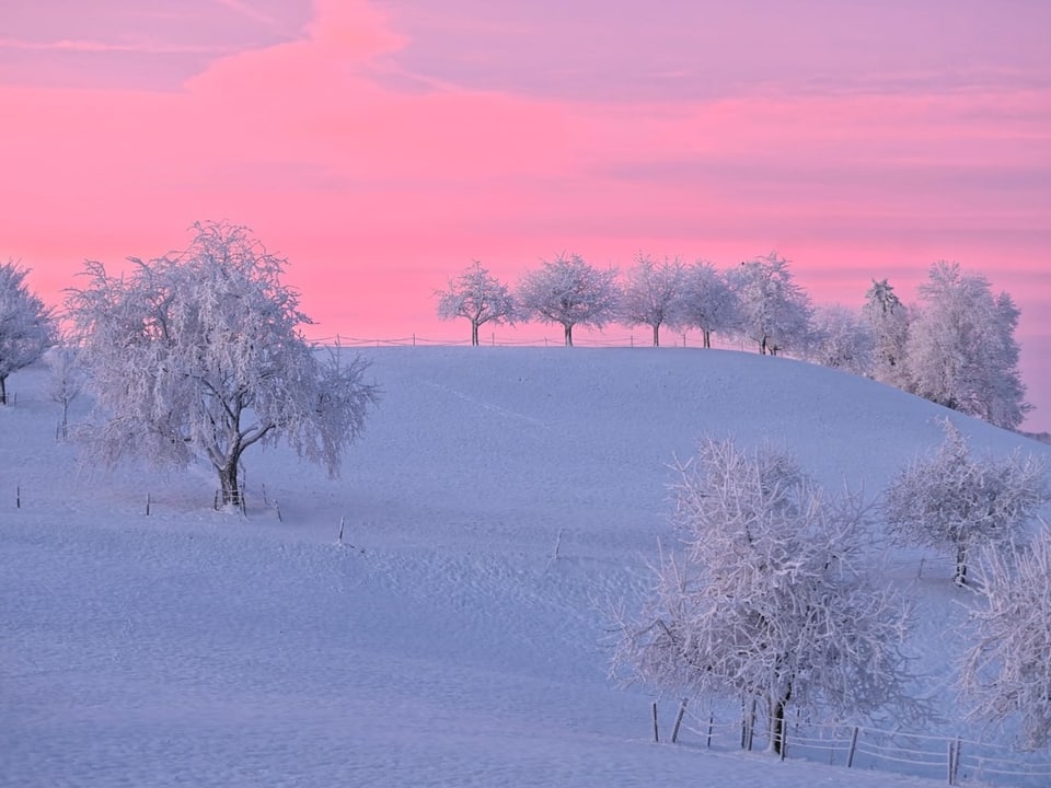 Winterlandschaft in Kitsch.