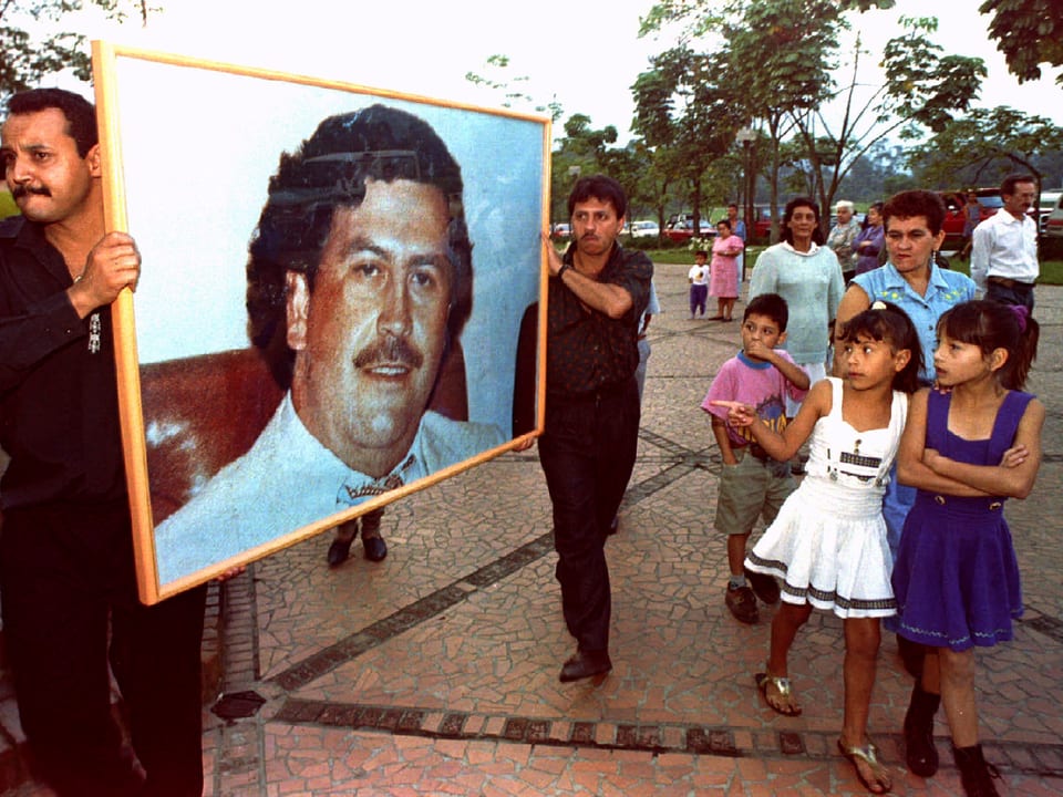 Porträt von Pablo Escobar.