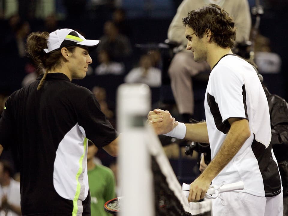 Federer und Gaudio 2005.