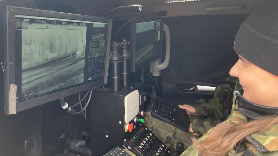 Mit Infrarot-Kameras bewacht der polnische Grenzschutz die Gegend.