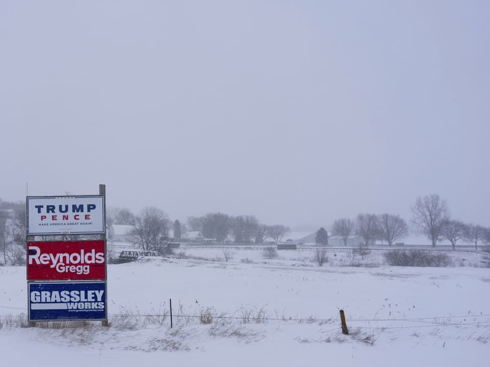Wahlkampfplakat in Iowa