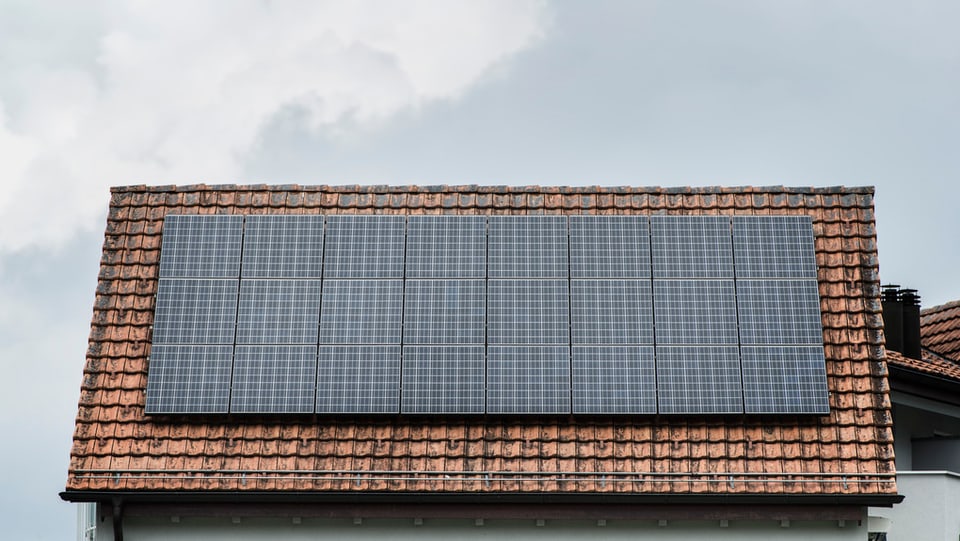 Solarpanels auf Hausdach