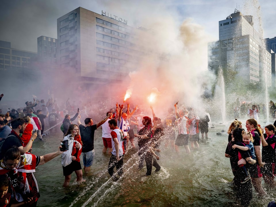 Feyenoord-Fans feiern