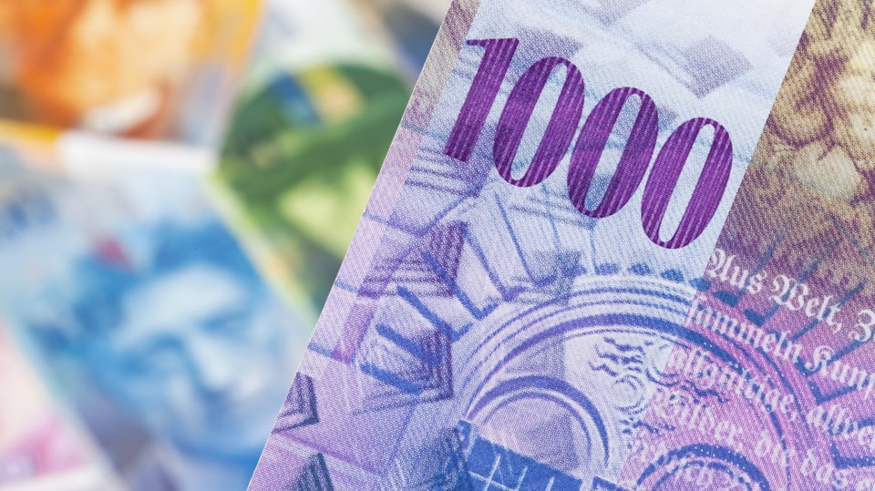 Banknote in der Höhe von 1000 Franken