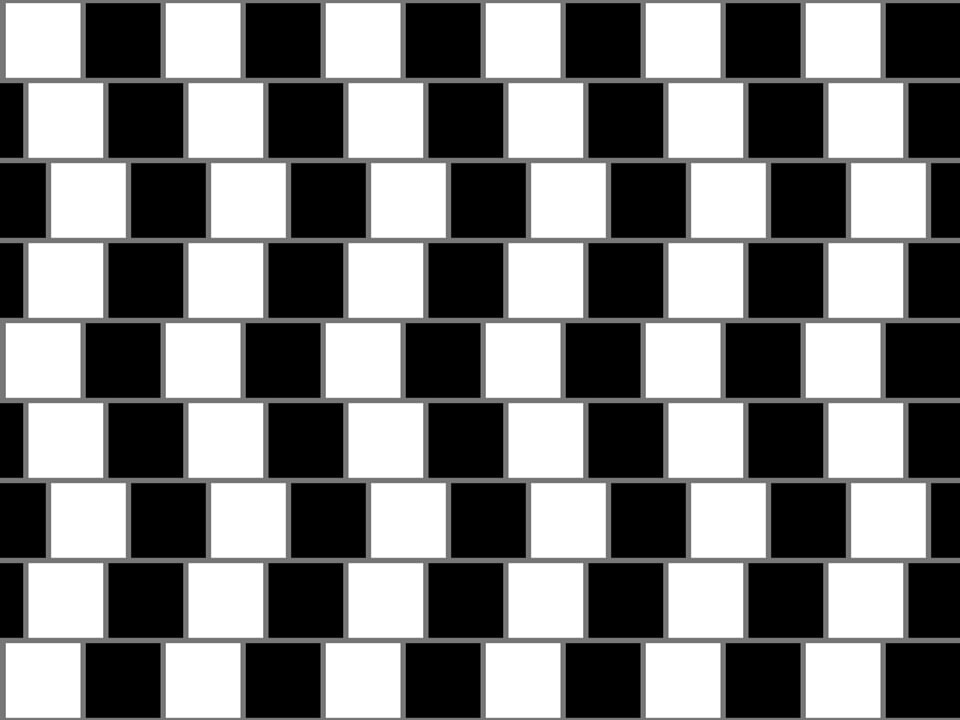 Linien und schwarze Quadrate leicht verschoben