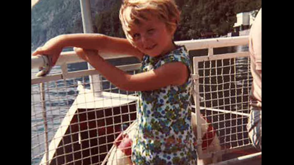 Als Kind auf dem Boot.