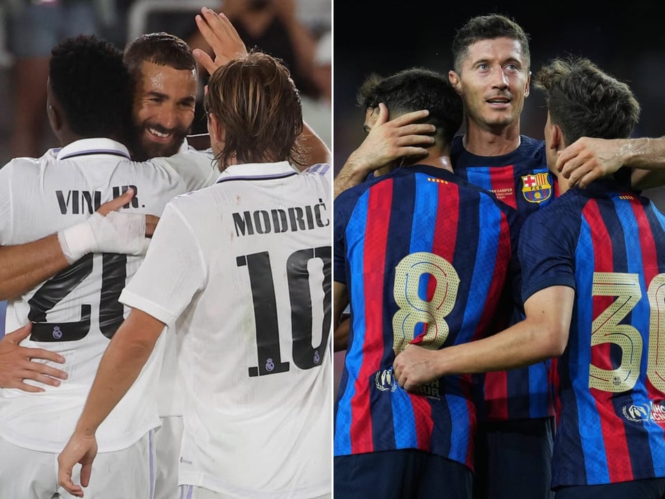 Real Madrid und Barcelona.