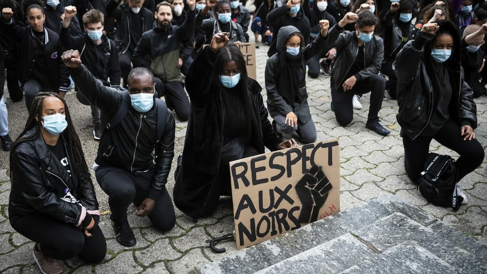 Demo in Lausanne vom 13. Juni 2020.