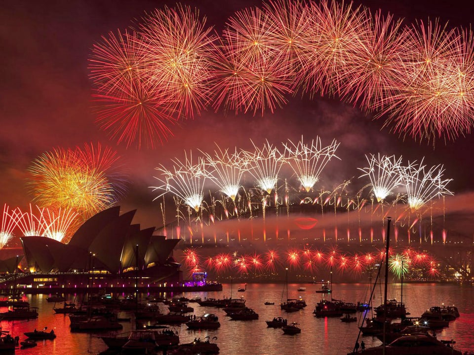 Silvester-Feuerwerk in Sydney, Australien. (keystone)