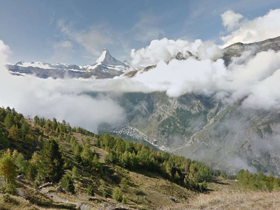 Bergpanorama mit Blick auf das Matterhorn