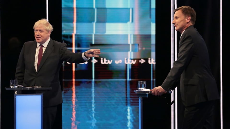 Grossbritannien: TV-Duell zwischen Johnson und Hunt