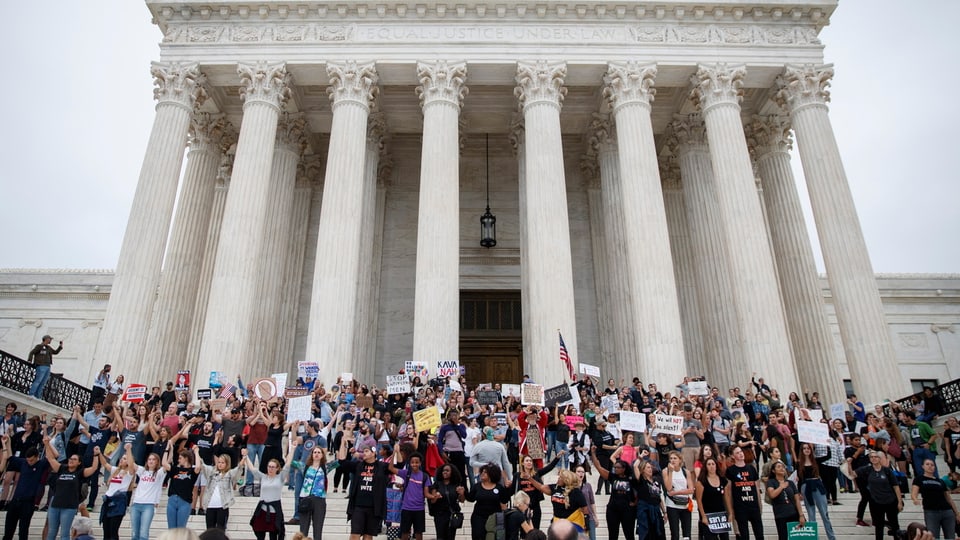 Protestierende vor dem Kapitol in Washington