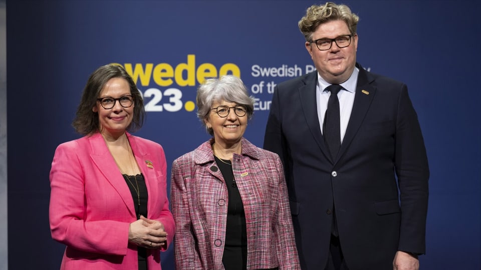 Bundesrätin Baume-Schneider traf Schwedens Migrationsministerin Stenergard und Justizminister Strommer. 