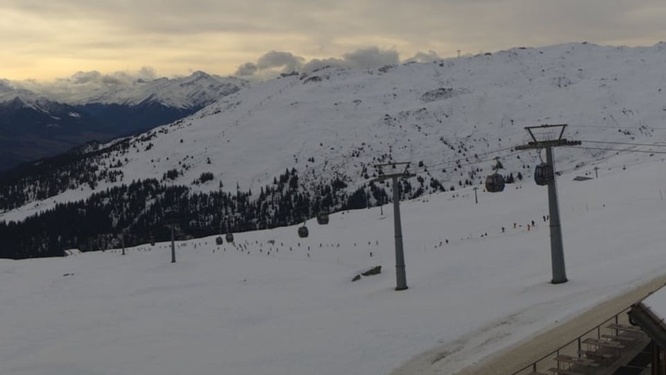 Flims Laax: Blick vom Berghaus Nagens Richtung Crap Sogn Gion.